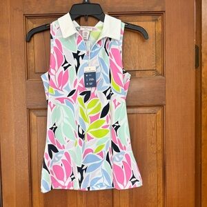 Tommy Bahama Multicolor Collared Golf Top